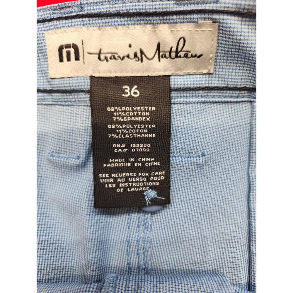 TravisMathew Golf Shorts Men’s Size 36 Blue Performance Stretch Casual Flat... - Picture 5 of 7